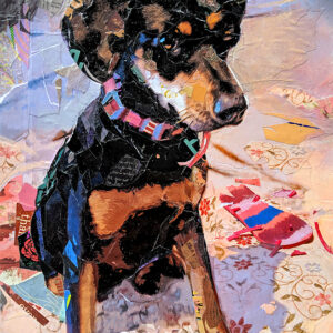 juliet the dog and dan gardiner collages and art